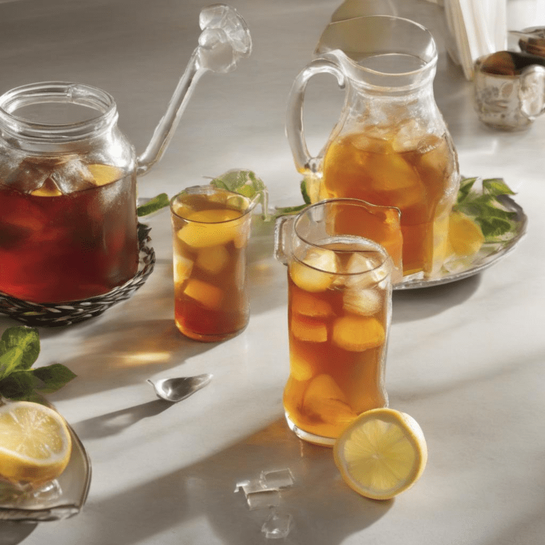Freshly-Brewed Iced Tea Sweetened: Classic Southern Refreshment