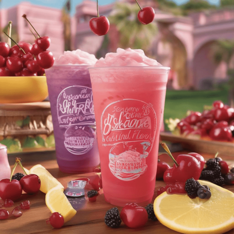Seasonal Cherry Berry Frosted Lemonade Beverages: Limited-Time Flavor Adventure