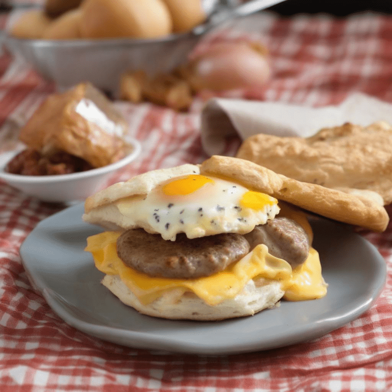 Sausage, Egg & Cheese Biscuit: Hearty Breakfast Satisfaction